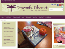 Tablet Screenshot of dragonflyfiberart.com